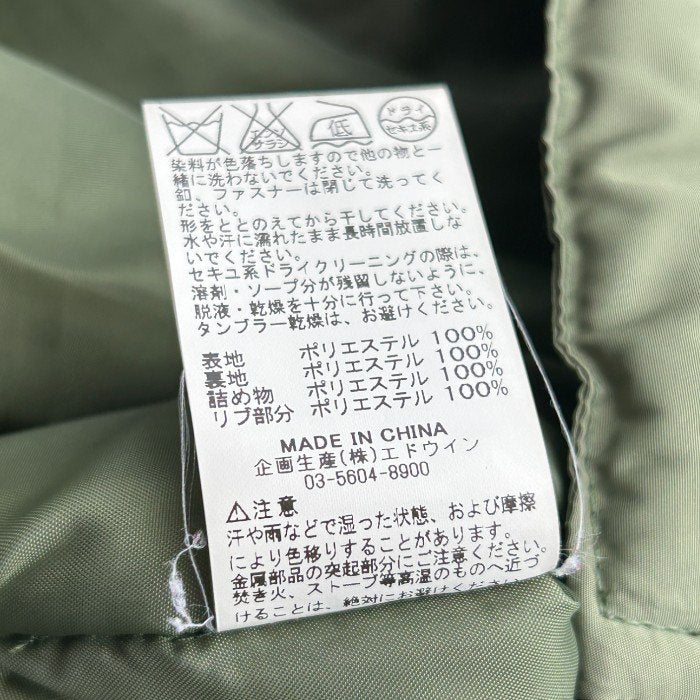 ALPHA INDUSTRIES SENSE OF PLACE アルファインダストリーズ センスオブプレイス ノーカラーコート M レディース MA-1 アウター 秋 冬 カーキ 中古 W４