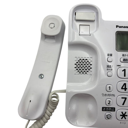 Panasonic パナソニック コードレス電話機 VE-GD27-W 子機2台付 家庭用 電話機 ホワイト ナンバーディスプレイ キャッチホンディスプレイ 中古 W４