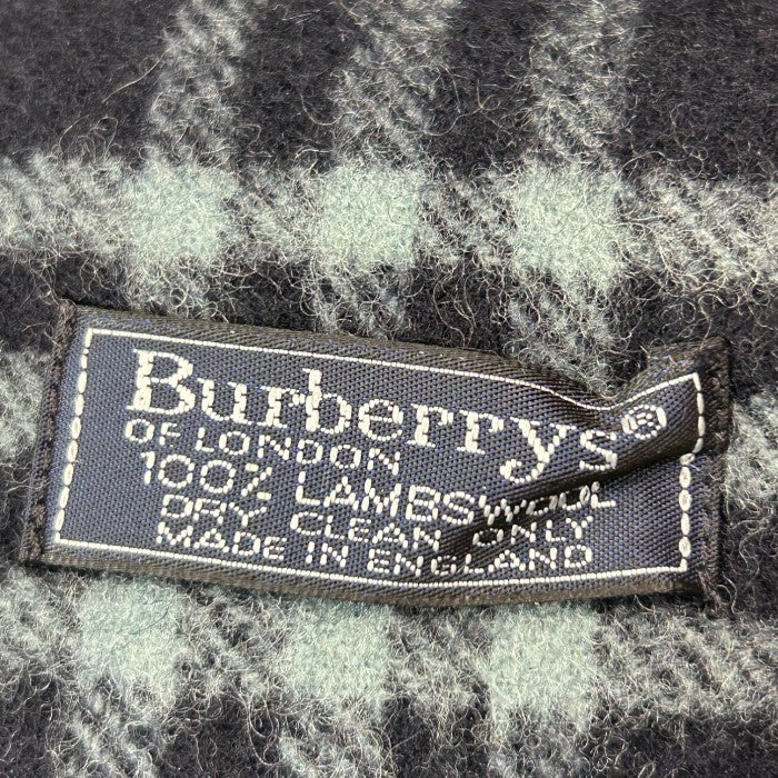 BURBERRYS バーバリーズ チェック柄 マフラー ネイビー ファッション レディース メンズ 中古 W4