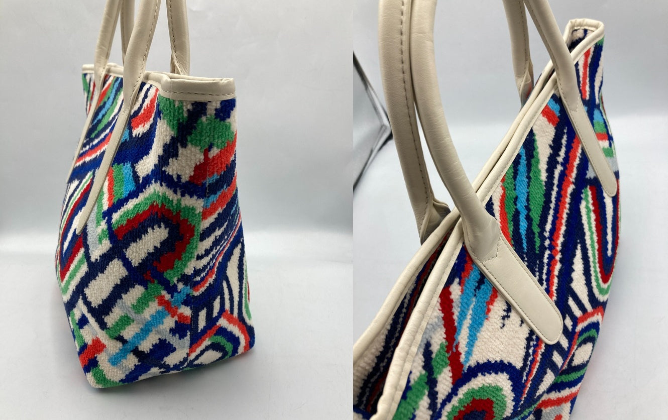 FEILER フェイラー 幾何学模様 トートバッグ 中古 D4