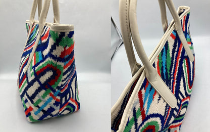 FEILER フェイラー 幾何学模様 トートバッグ 中古 D4