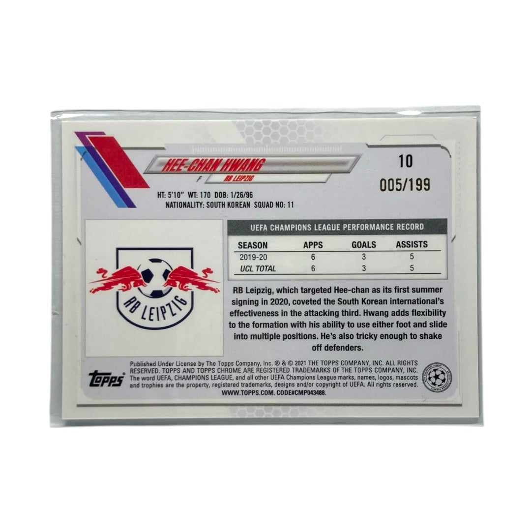 TOPPS サッカーカード CHROME HEE-CHAN HWANG LEIPZIG /199 #10 中古 IT2