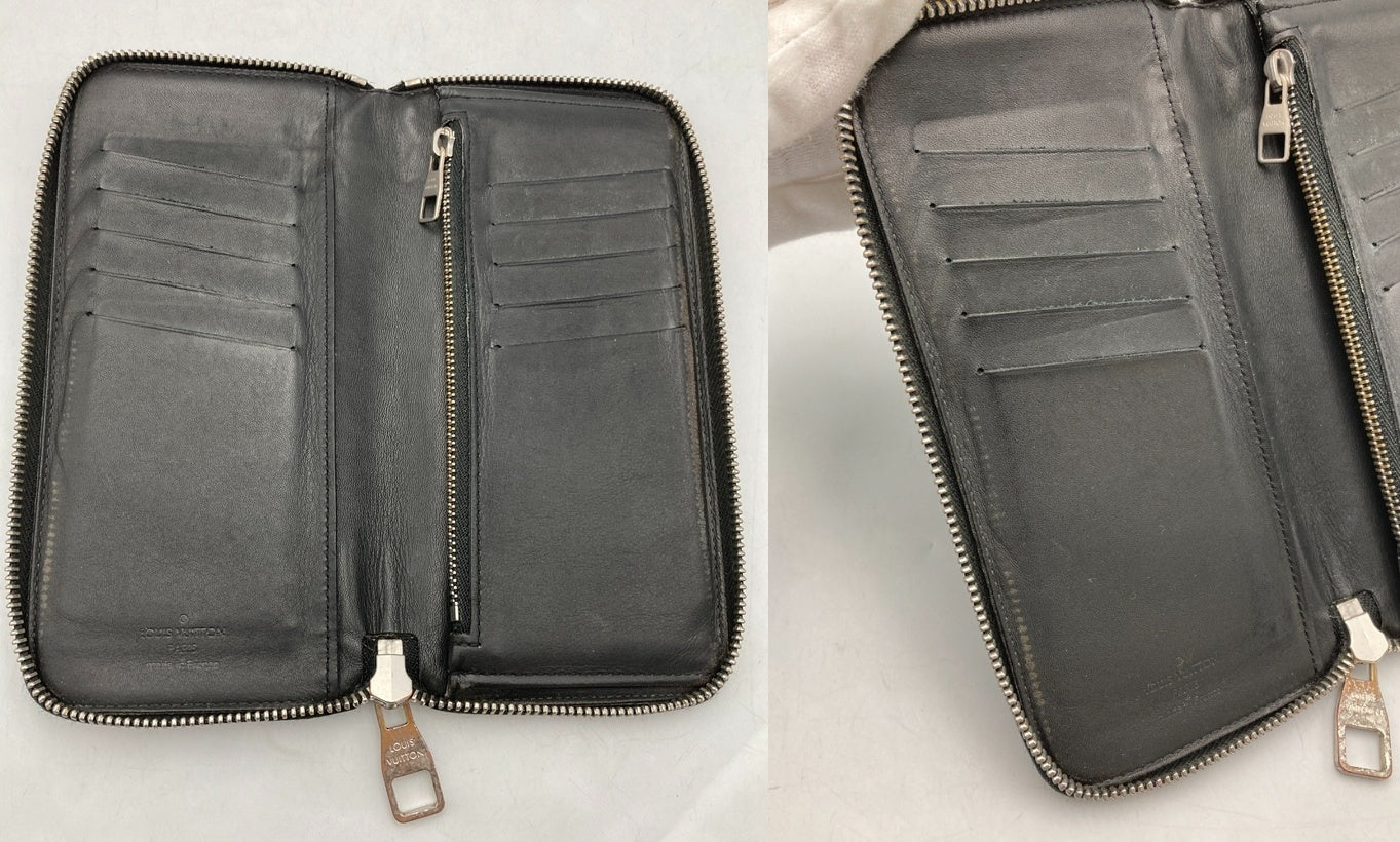 LOUIS VUITTON ルイヴィトン ダミエ アンフィニ ポルトフォイユヴァスコ ラウンドファスナー 長財布  N63300 中古 D4