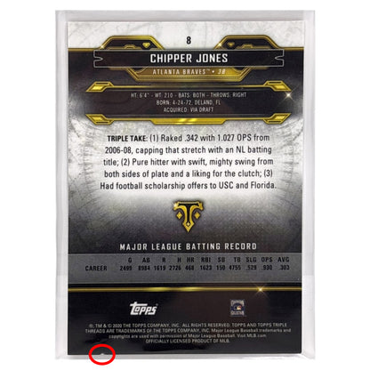 TOPPS MLBカード TRIPLE THREADS CHIPPER JONES ATLANTA BRAVES /199 #8 中古 IT1