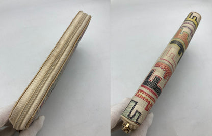 FENDI フェンディ ズッカ柄 マルチカラー ラウンドファスナー 長財布 中古 D4