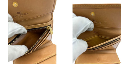 ETRO エトロ 二つ折り 財布 レディース ペイズリー柄 コンパクト 札入れ 小銭入れ 中古 W４