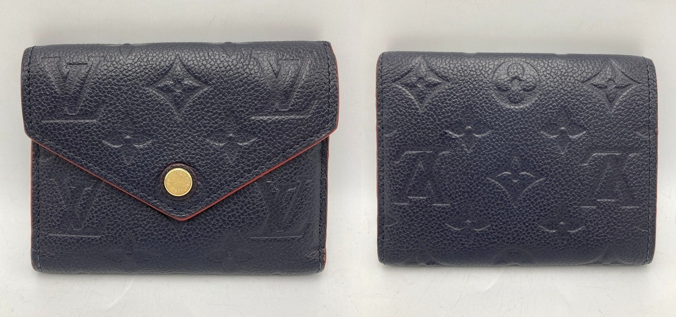 LOUIS VUITTON ルイヴィトン モノグラム・アンプラント ポルトフォイユヴィクトリーヌ マリーヌルージュ 三つ折り財布 M64577 中古 D4