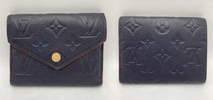 LOUIS VUITTON ルイヴィトン モノグラム・アンプラント ポルトフォイユヴィクトリーヌ マリーヌルージュ 三つ折り財布 M64577 中古 D4