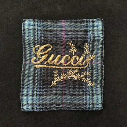 GUCCI グッチ Tシャツ レディース 春夏 半袖 カットソー 刺繍 ポケット ブラック XSサイズ 226737 X3457 中古 T1