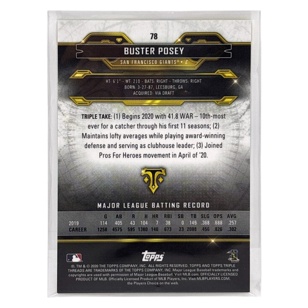 TOPPS MLBカード TRIPLE THREADS BUSTER POSEY SAN FRANCISCO GIANTS /75 #78 中古 IT1