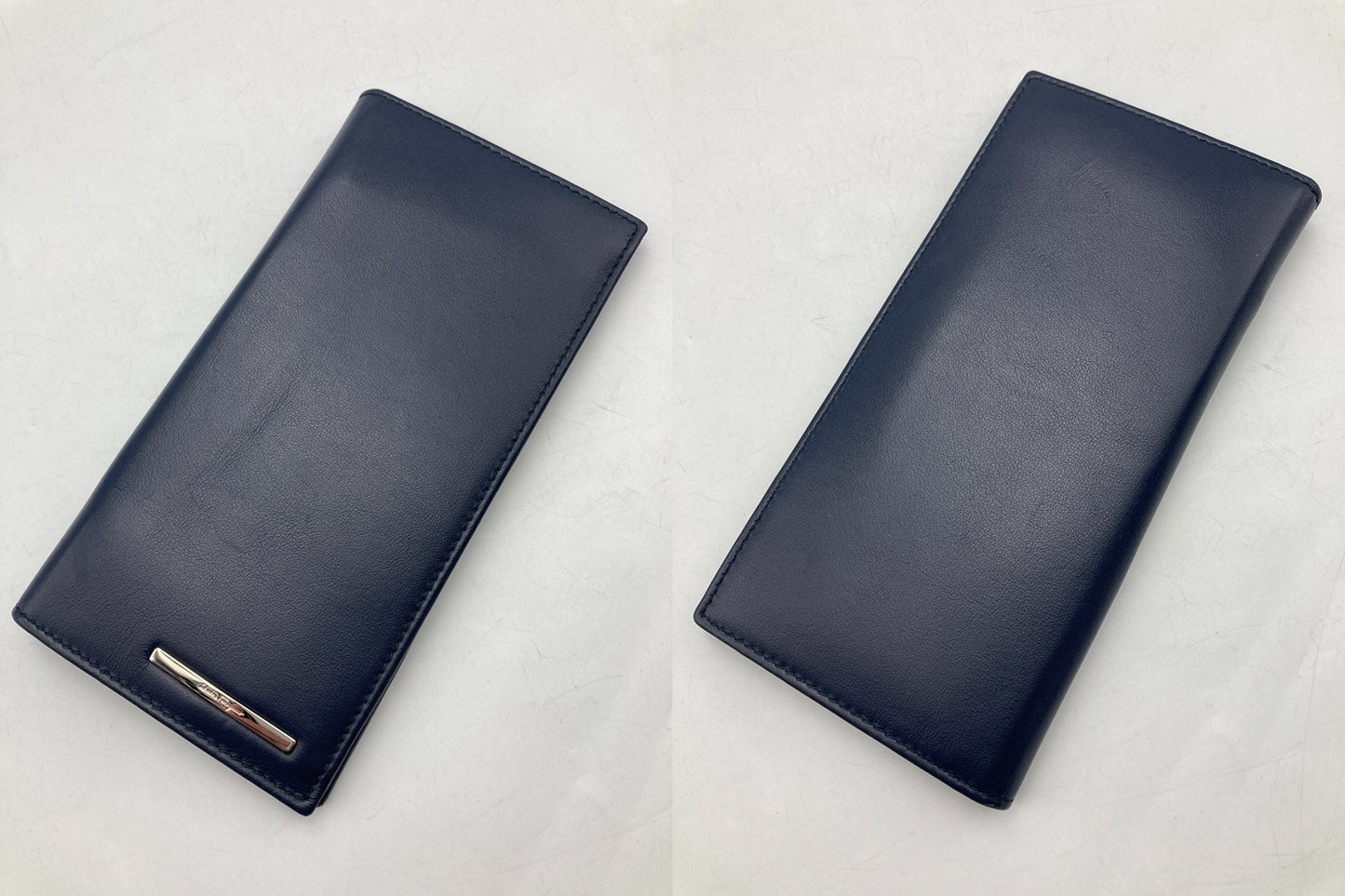 Salvatore Ferragamo サルヴァトーレフェラガモ レザー 2つ折り長財布 メンズ 中古 D4