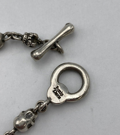 JUSTIN DAVIS ジャスティンデイビス SKULL DIVINE ブレスレット サイズM シルバー925 中古 D4