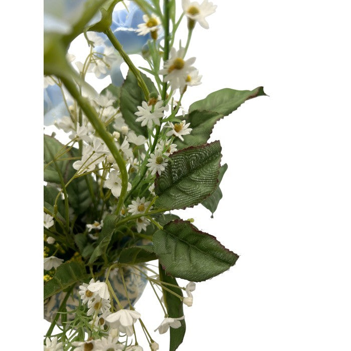 Emilio Rolla エミリオローラ 造花 オブジェクト インテリア フラワー おしゃれ 青い 薔薇 バラ 中古 W４