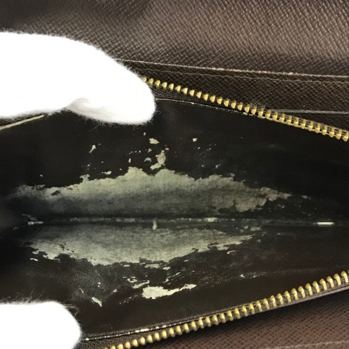 LOUIS VUITTON ルイヴィトン ダミエ エベヌ ポルトフォイユサラ 長財布 2つ折り 旧型 ブラウン N61734 中古 T1