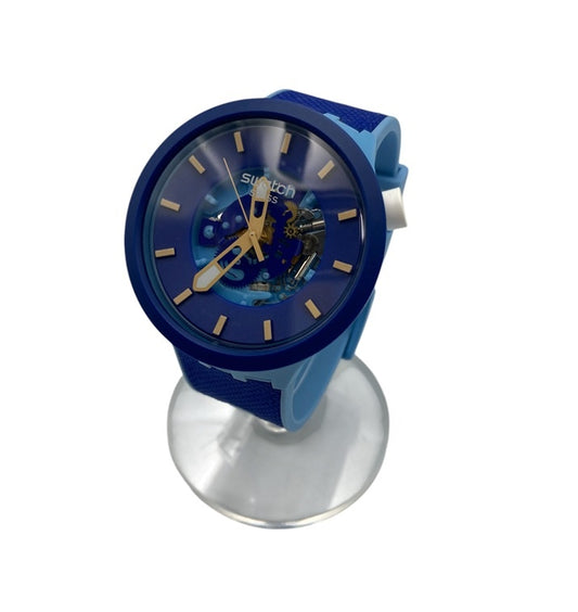 SWATCH スウォッチ BOUNCING BLUE バウンシングブルー BIG BOLD 腕時計 SB05N105 中古 D4