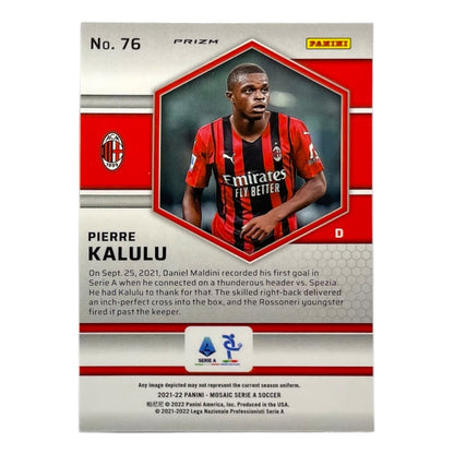 PANINI サッカーカード MOSAIC SERIE A PRIZM PIERRE KALULU MILAN #76 中古 IT2