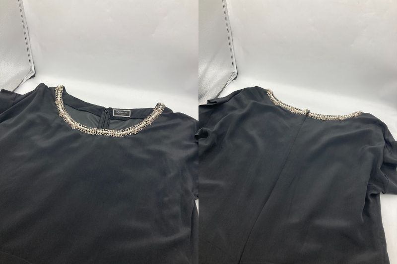 Diagram ダイアグラム コサージュヘムOP ビジュー ワンピース サイズ36 中古 D4