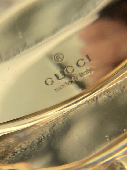 GUCCI グッチ インターロッキングG ラインストーン リング サイズXS レディース 中古 D4