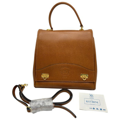 DANIEL HOPENAND 香鳥屋 KATORIYA レザー 2WAY バッグ 鞄 本革 ショルダー ハンド ブラウン 中古 W４