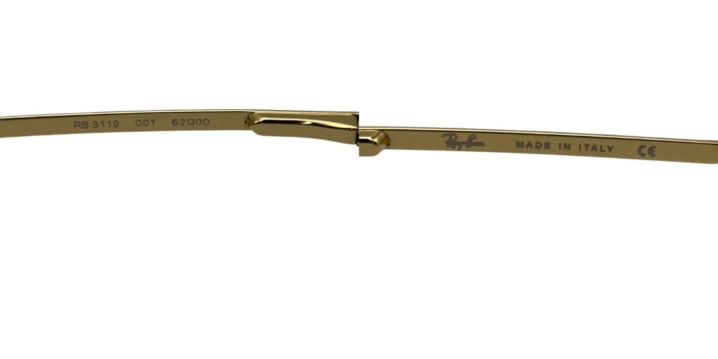 Ray-Ban レイバン サングラス 0RB3119M OLYMPIAN I DELUXE GOLD 日本 62 (FREE サイズ) 眼鏡 メンズ オリンピアン デラックス 中古 W４