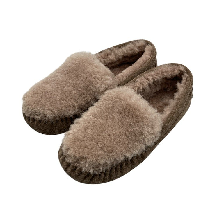 EMU エミュ オーストラリア CAIRNS REVERSE FUR ケアンズ リバース ファー モカシン スリッポン サイズ W7 中古 D4