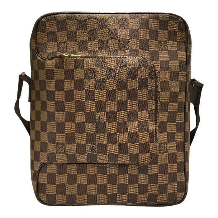 LOUIS VUITTON ルイヴィトン ダミエ オラフMM ショルダーバッグ ユニセックス PVC レザー 斜め掛け ブラウン N41441 中古 T1