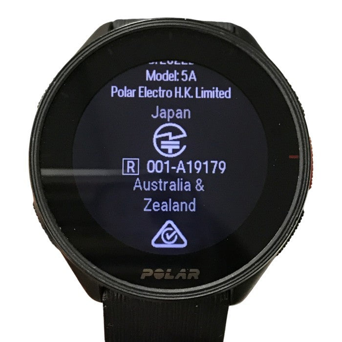 POLAR PACER GPSスポーツ ランニングウォッチ S-L ナイトブラック シリコンバンド 心拍 ウォーキング トレーニング スイミング 睡眠 軽量 900102174 中古 T1