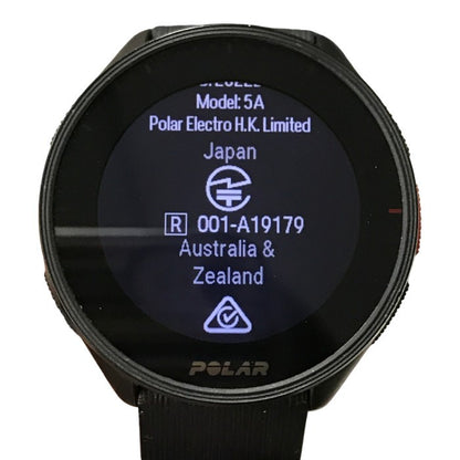 POLAR PACER GPSスポーツ ランニングウォッチ S-L ナイトブラック シリコンバンド 心拍 ウォーキング トレーニング スイミング 睡眠 軽量 900102174 中古 T1