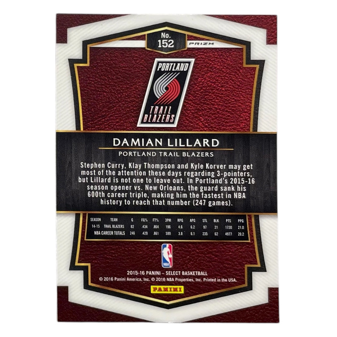 PANINI NBAカード SELECT PRIZM DAMIAN LILLARD TRAIL BLAZERS #152 中古 IT2