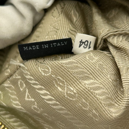 PRADA プラダ フラットポーチ 1M1152 グレー 小物入れ ブランド かわいい おしゃれ ミニ 中古 W４