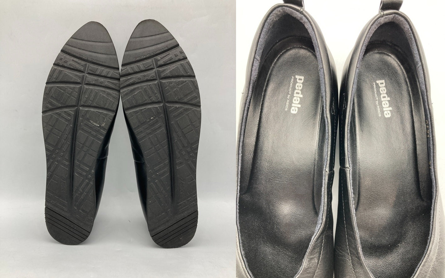 ASICS pedala ペダラ ポインテッドトゥ コンフォートシューズ 1212A182-001 サイズ23.5cm 中古 D4