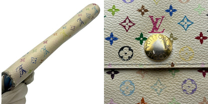 LOUIS VUITTON ルイヴィトン モノグラム・マルチカラー ポルトフォイユ・サラ 二つ折り長財布 ブロンxレザン M93742 レディース メンズ ブランド カードポケット 小銭入れ 廃盤 中古 W４