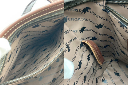 HUNTING WORLD ハンティングワールド キャンバス×レザー ミニトートバッグ 中古 D4