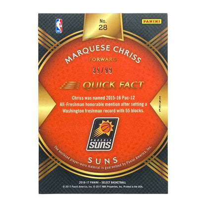 PANINI NBAカード SELECT PRIZM MARQUESE CHRISS PHOENIX SUNS /99 #28 中古 IT2