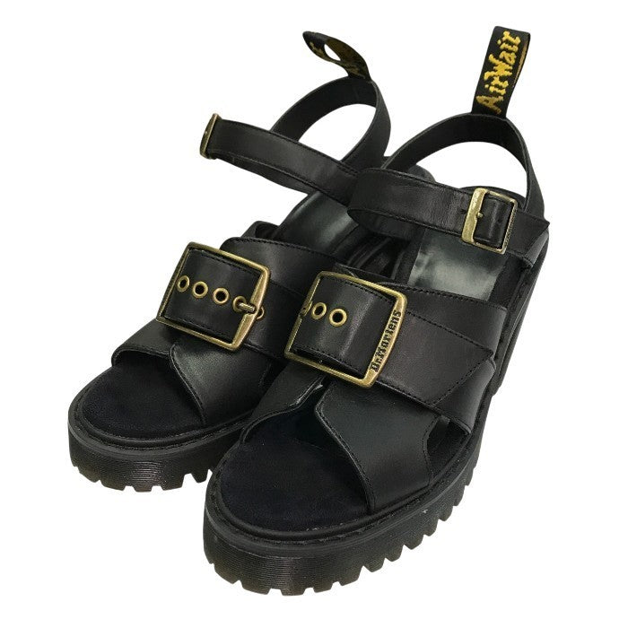 Dr.Martens ドクターマーチン GRANIK サンダル レディース レザー ヒール 厚底 バックル グラニク ブラック UK5 中古 T1