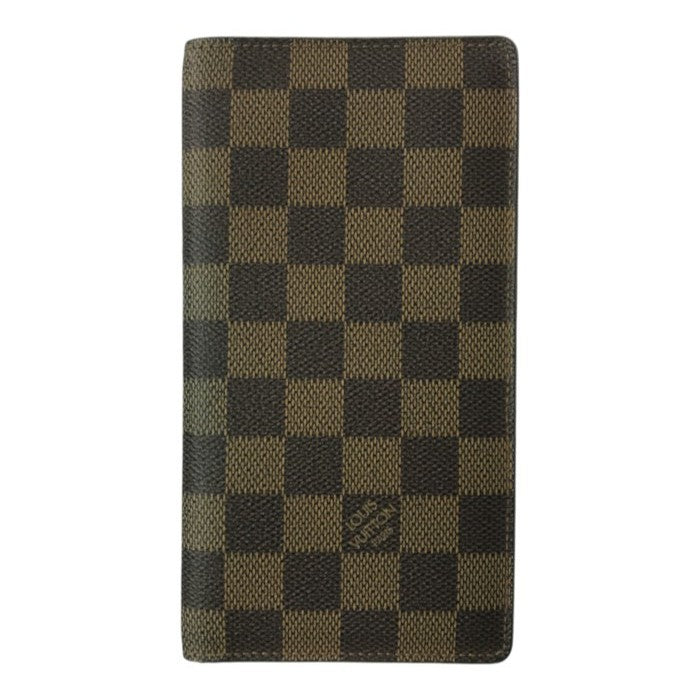 LOUIS VUITTON ルイヴィトン ダミエ ポルトバルールカルトクレディ 長財布 メンズ 小銭入れなし 長札入れ ブラウン N61823 中古 T1