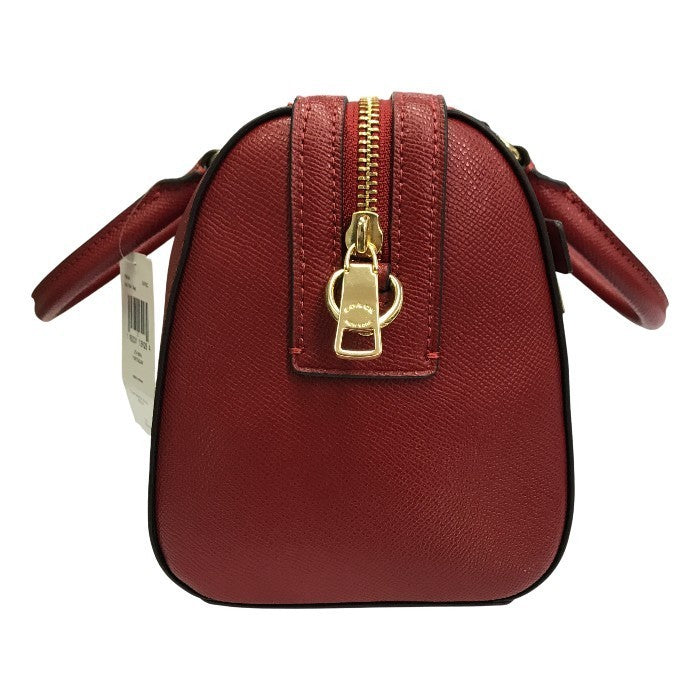 COACH コーチ ローアン サッチェル ハンドバッグ レディース レザー 2WAY ショルダー 斜め掛け レッド 79946 中古 T1