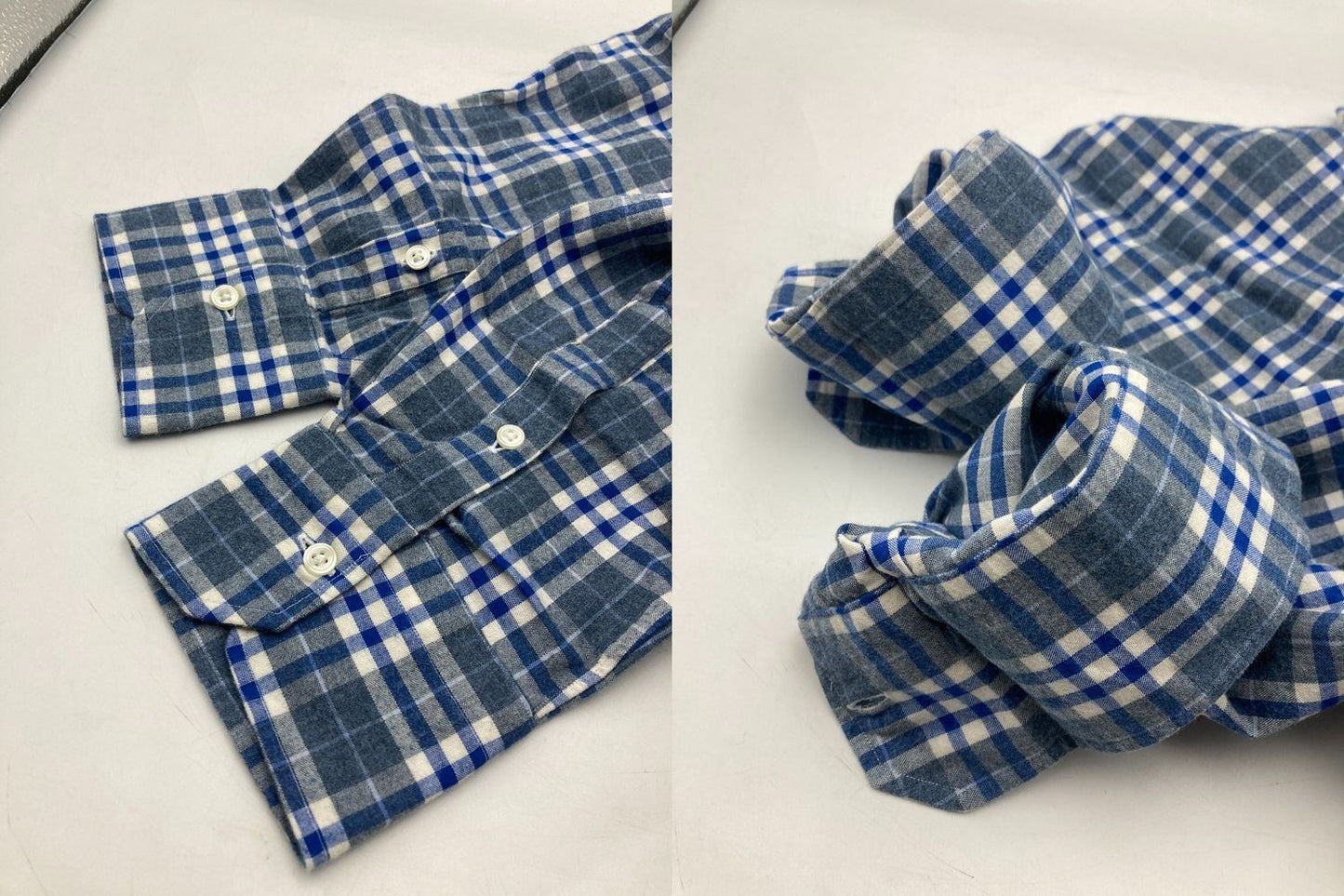 PIETRO PROVENZALE  ピエトロ プロベンザーレ チェック柄 カッタウェイ シャツ サイズ16/41 長袖 中古 D4