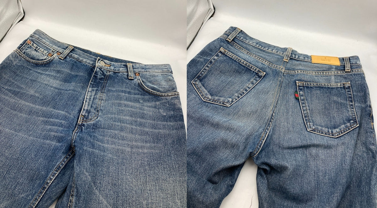 GUCCI グッチ ストレート デニムパンツ 131120 Z1714 サイズ48 メンズ 中古 D4