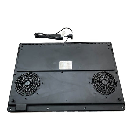 アイリスオーヤマ IH 2口 調理器 IHC-WKG3-B フルフラット 高火力 過熱防止 台付き 中古 R4