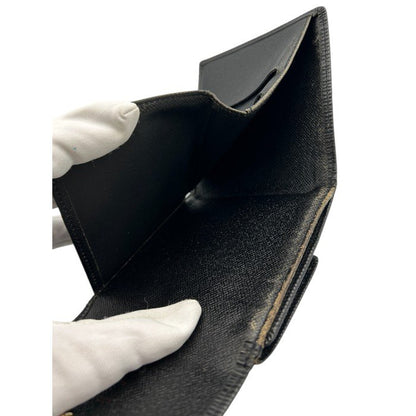 ルイ ヴィトン LOUIS VUITTON エピ ポルト モネ ビエ カルト クレディ 2つ折 ダブルホック 財布 ブラック M63482 コンパクト 小銭入れ 札入れ カード入れ ブランド 中古 W４