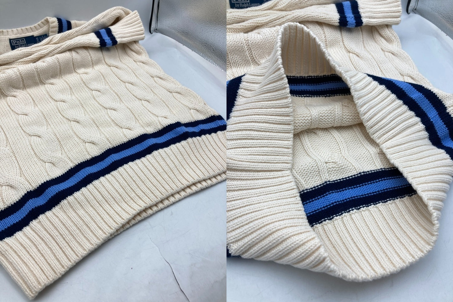 Polo by RALPH LAUREN ポロバイラルフローレン アイコニック クリケット セーター サイズXS メンズ 中古 D4