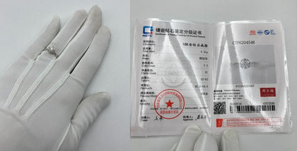 周大福 CHOW TAI FOOK K18WG  ダイヤ0.23ct リング 11号 中古 D4