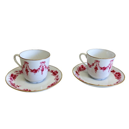 ROYALE LIMOGES ロワイヤルリモージュ カップ＆ソーサー ルイ15世 復刻版 ペア 洋食器 ブランド 紅茶 コーヒー 中古 W1