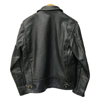 Schott ショット シングルライダースジャケット メンズ カウレザー ボアライナー付き 革ジャン USA製 ブラック 38サイズ AT101 中古 T1