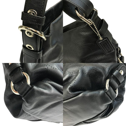 COACH コーチ ショルダーバッグ レディース パンチングレザー シグネチャー 2way F17104 中古 T1