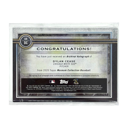 TOPPS MLBカード MUSEUM COLLECTION DYLAN CEASE CHICAGO WHITE SOX 227/299 #AA-DC 中古 IT1
