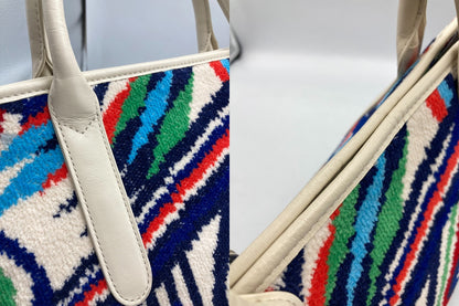 FEILER フェイラー 幾何学模様 トートバッグ 中古 D4