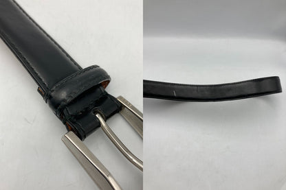 GUCCI グッチ レザー バックルベルト 90cm メンズ 223901 中古 D4