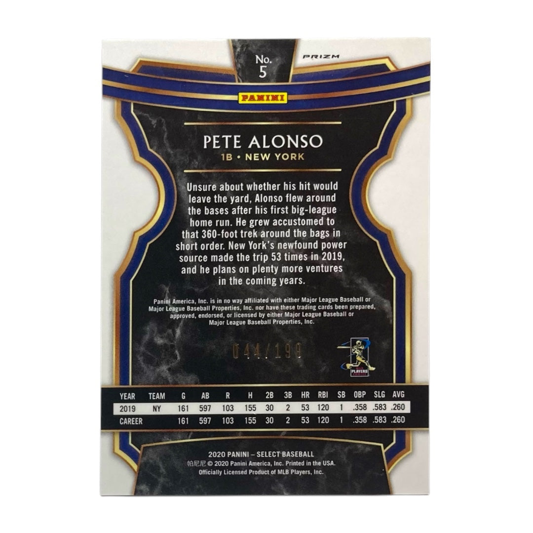 PANINI MLBカード SELECT PRIZM PETE ALONSO NEW YORK YANKEES /199 #5 中古 IT2
